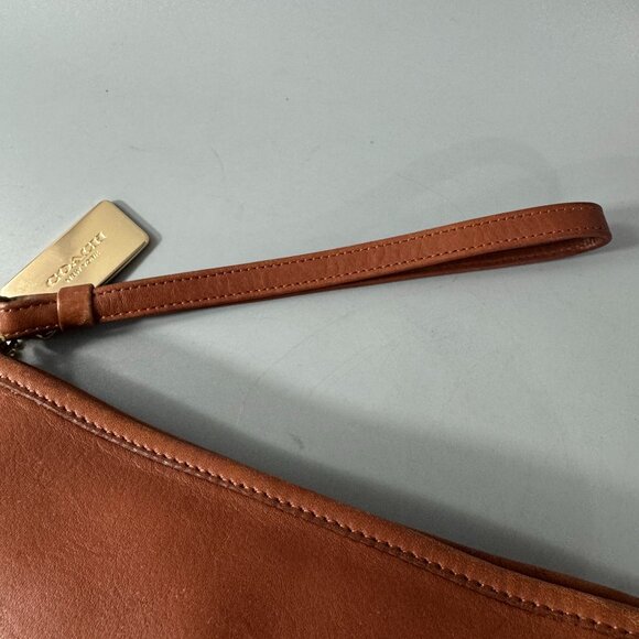 Authenitc Vintage Coach 9972 British Brown Leather Zip Top Clutch Bag - Picture 9 of 14